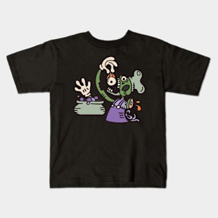 Zombie cook tastes the soup Kids T-Shirt